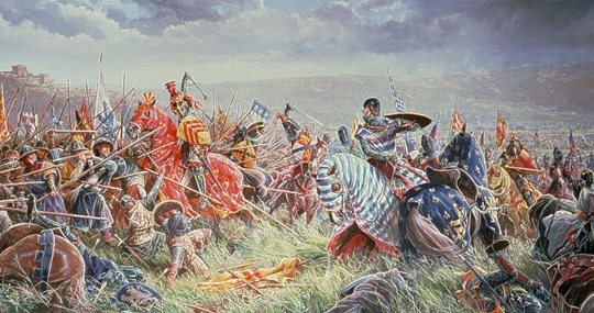 Bitva u Bannockburnu v červnu 1314, jedna z rohodujících řeží za skotskou nezávislost. Skoti zvítězili nad anglickým králem Eduardem II. 