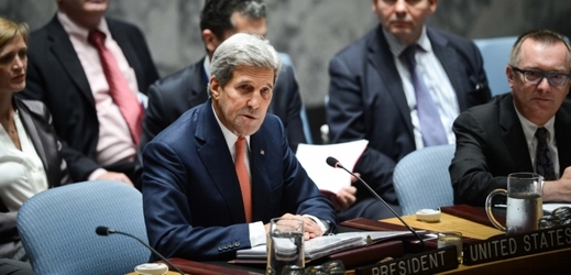 John Kerry na zasedání Rady bezpečnosti OSN.
