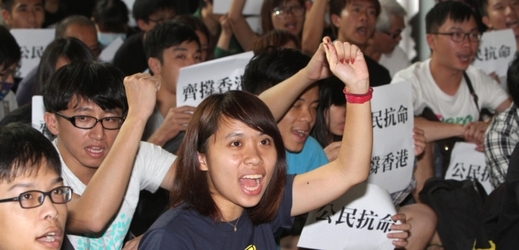 Demonstranti povětšinou sestávají na ze studentů.