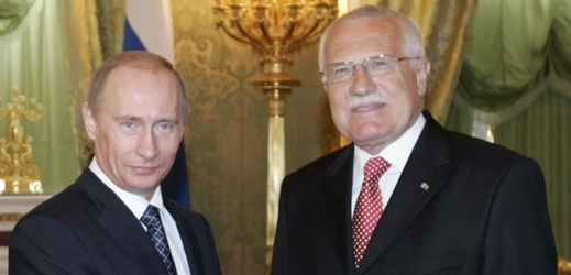Vladimir Putin a Václav Klaus.