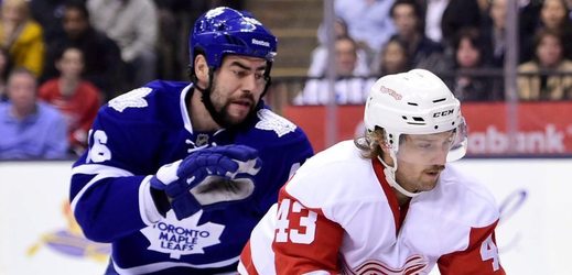 Hokejový obránce Roman Polák (vlevo) se zhruba měsíc neobjeví v sestavě Toronta v NHL kvůli zranění.