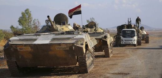 Bojová vozidla pěchoty syrské armády.
