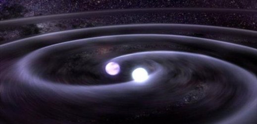 Gravitační vlny, silné dost na to, aby se daly zachytit, vyzařují dvojice navzájem se obíhajících velmi hmotných objektů, třeba černých děr nebo neutronových hvězd.