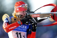 Ruská biatlonista Jana Romanová byla obviněna z dopingu (ilustrační foto).