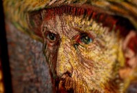 Detail autoportrétu Vincenta van Gogha.